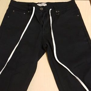 black nate zipper pants